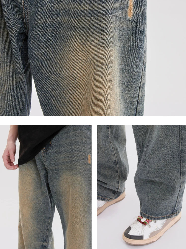 Unisex Baggy Jeans - Chic Fashion Wide-leg Denim Trousers for Summer