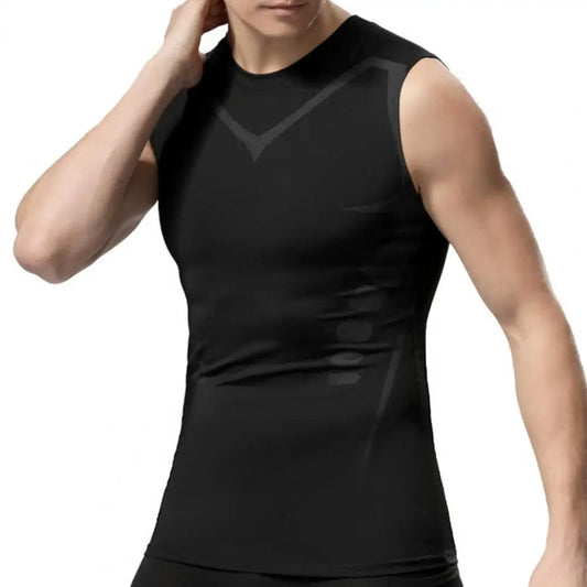 Breathable Men's Sports Vest - Moisture-Wicking and Quick-Dry with Hollow Out Design