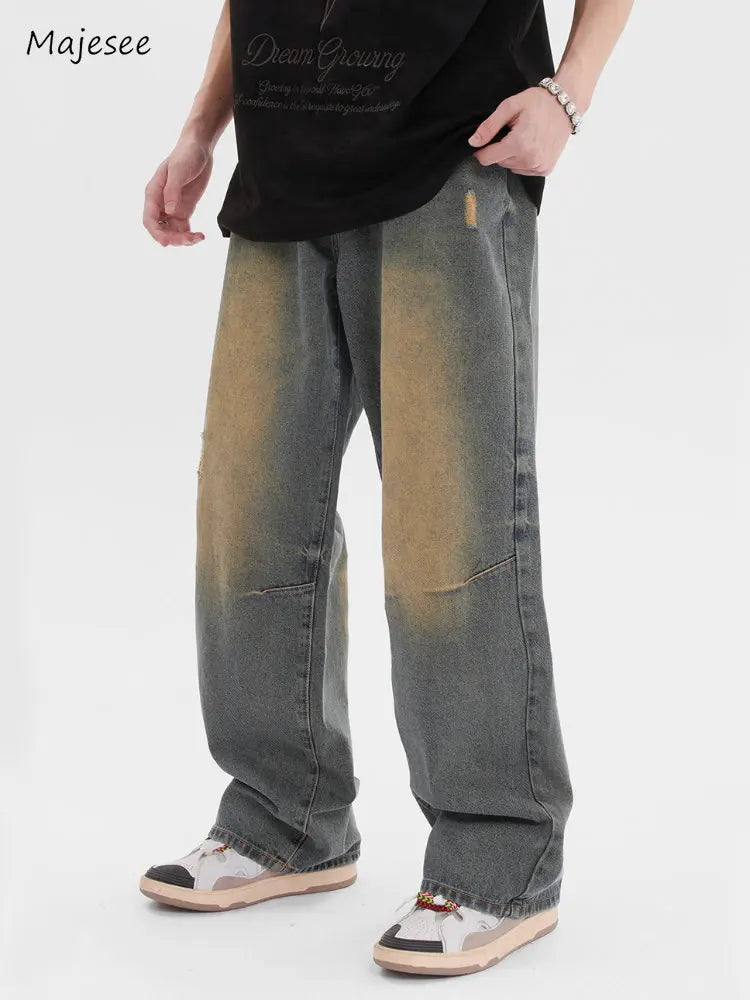 Unisex Baggy Jeans - Chic Fashion Wide-leg Denim Trousers for Summer